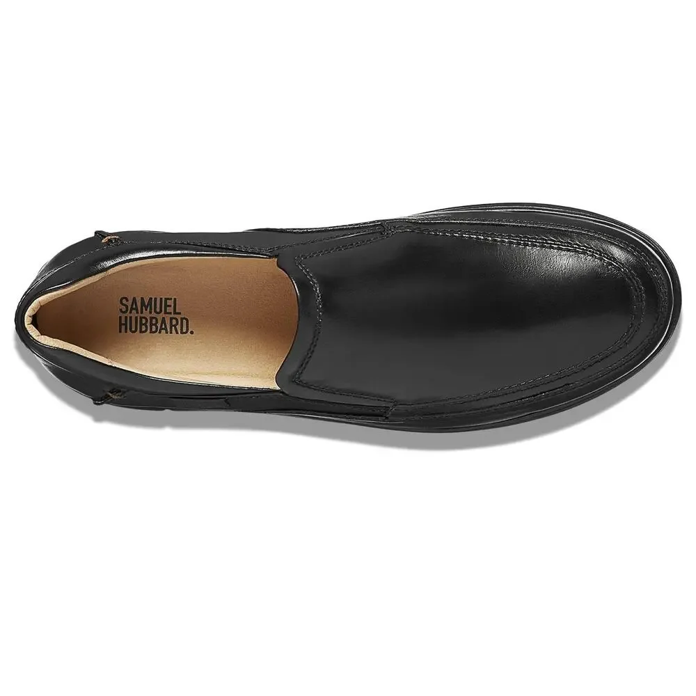 SAMUEL HUBBARD MEN'S FEATHERLIGHT OLEMA LOAFER, BLACK LEATHER, 9 WIDE